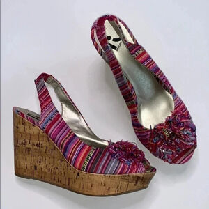 Report “Manhattan” Open Toe Wedges Size 9.5